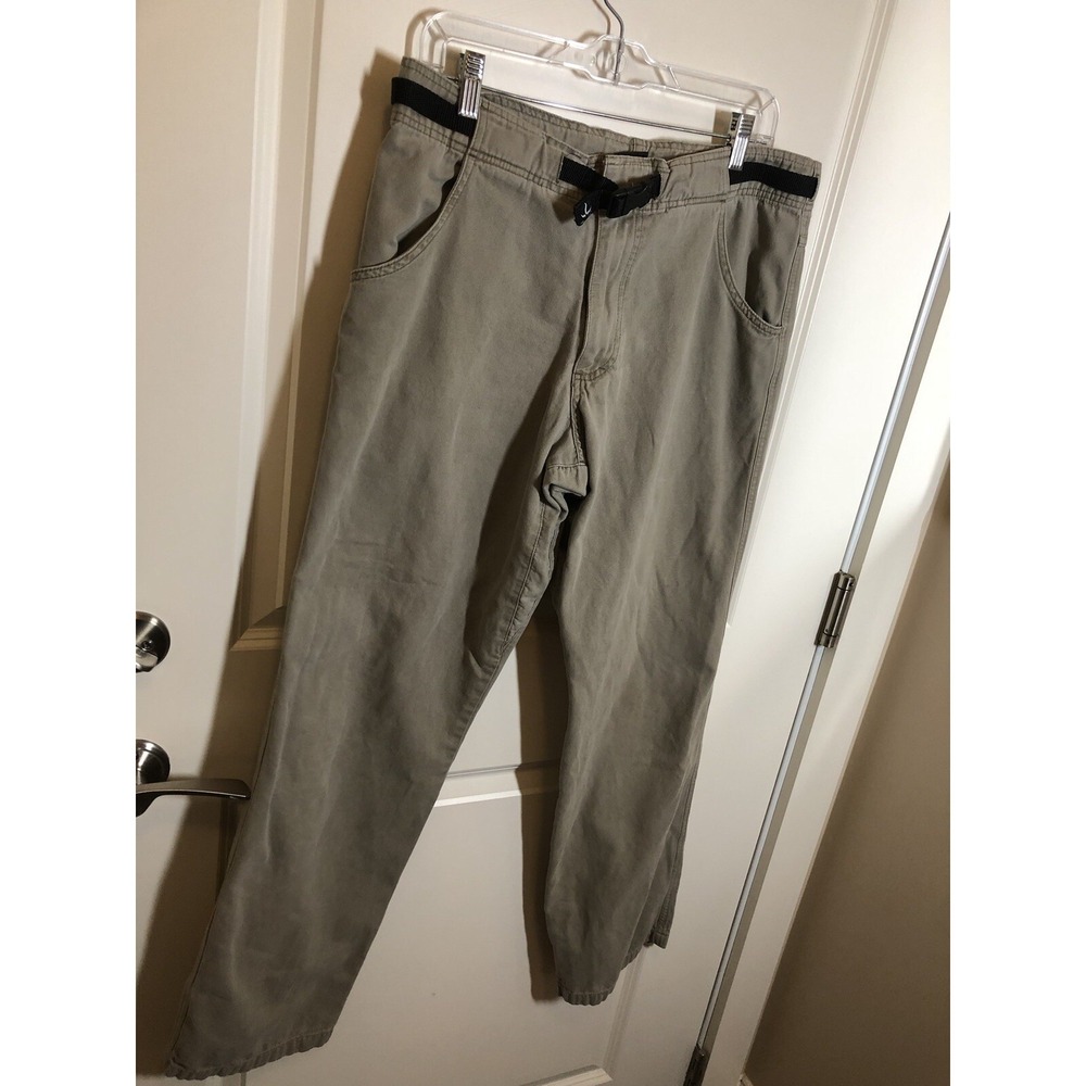Prana Pants Mens Large Tan Breath Hiking Belted Cargo Utility Outdoors Work - Picture 3 of 9